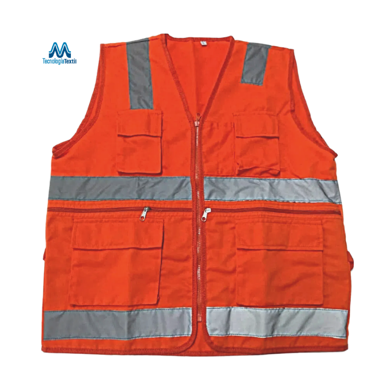 chaleco multibolsillo drill tecnologia naranja con cinta reflectiva chaleco multibolsillo drill tecnologia naranja con cinta reflectiva